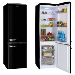 Amica FKR29653B 181cm High 70/30 Freestanding Fridge Freezer - Black