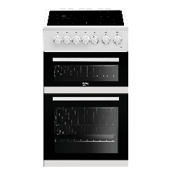 Beko EDVC503 50cm Double Oven Electric Cooker - White - Graded