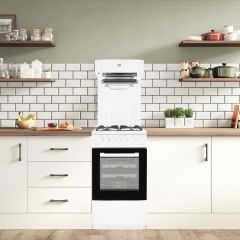 Beko KA52NEW 50cm Freestanding Eye Level Gas Cooker - White - Graded