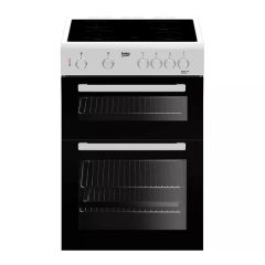 Beko KTC611W 60cm Electric Cooker With Ceramic Hob - White - Graded