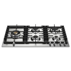 Bertazzoni P905LMODX Modern Series 90cm Gas Hob with Left Wok Burner Stainless Steel