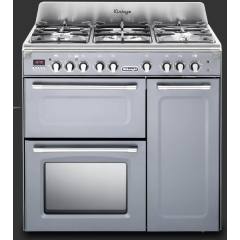 Delonghi D3VR 908-DF/SLATE Vintage 90cm (Dual Fuel) Triple Cavity Range Cooker - SLATE GREY