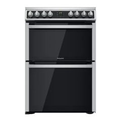 HOTPOINT Multiflow HDM67V8D2CX 60 cm Electric Ceramic Cooker - Stainless Steel -Graded
