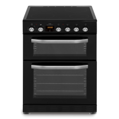 New World NWTOP62DCB 60cm Black Electric Double Oven-Black - Graded