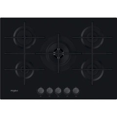 Whirlpool W Collection GOWL 758/NB Hob 5 Burners Gas on Glass 75cm - Black