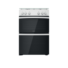 Gas freestanding double cooker: 60cm - ID67G0MCW/UK